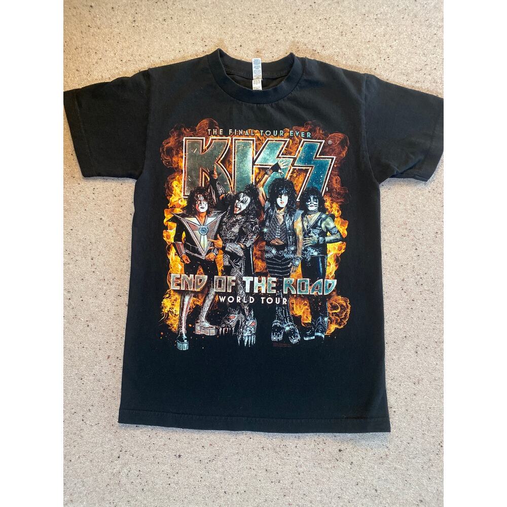 Kiss End of the Road World Tour Tshirt Mens Small Black 2019 - Picture 1 of 8